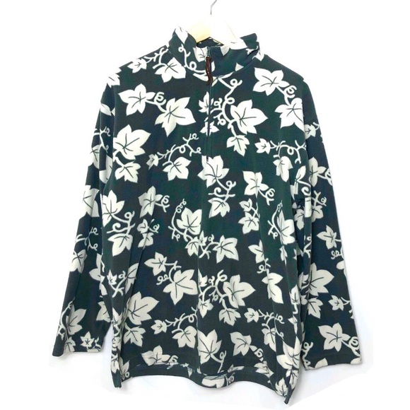 Vintage Jackets & Blazers - Vintage Ivy Pattern Fleece Jacket Pullover
